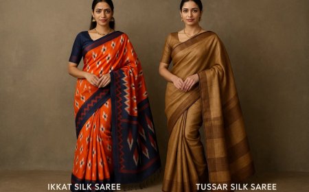 A Style Comparison Between Ikkat Silk Sarees and Tussar Silk Sarees