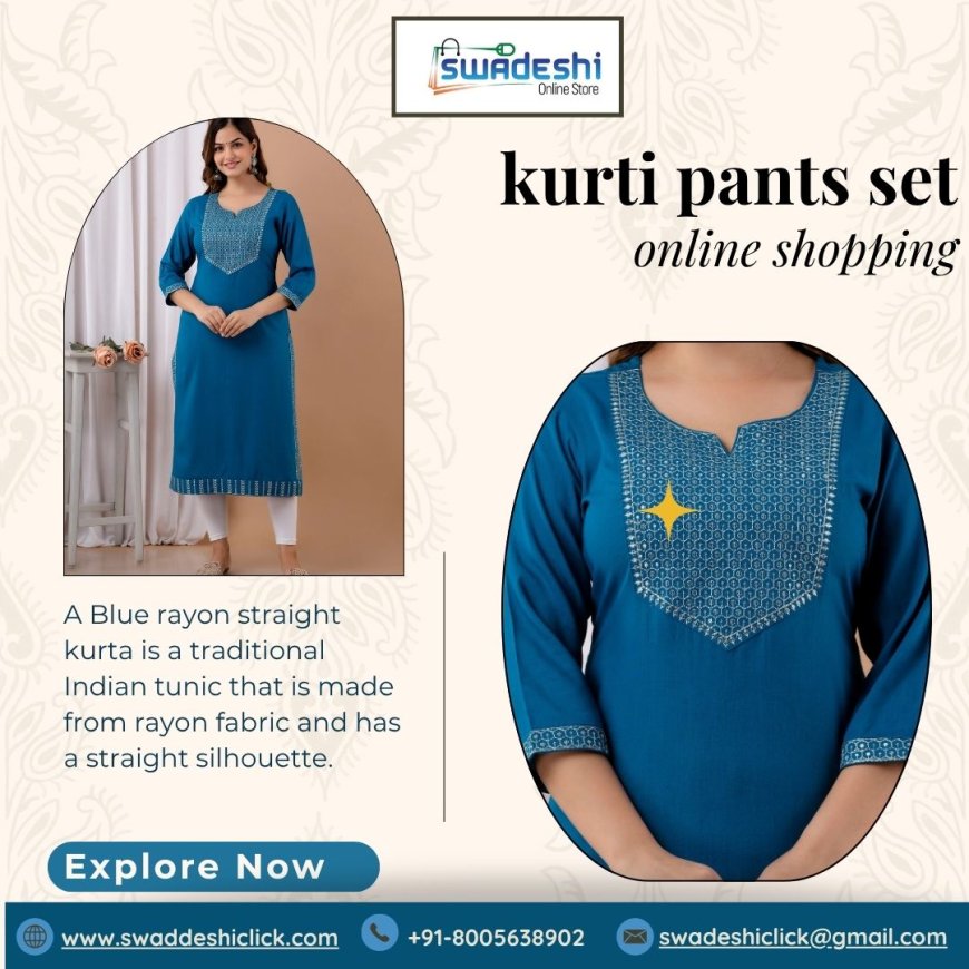 Fashionable Kurti Pant Set Online Shopping – Finds Under One Roof